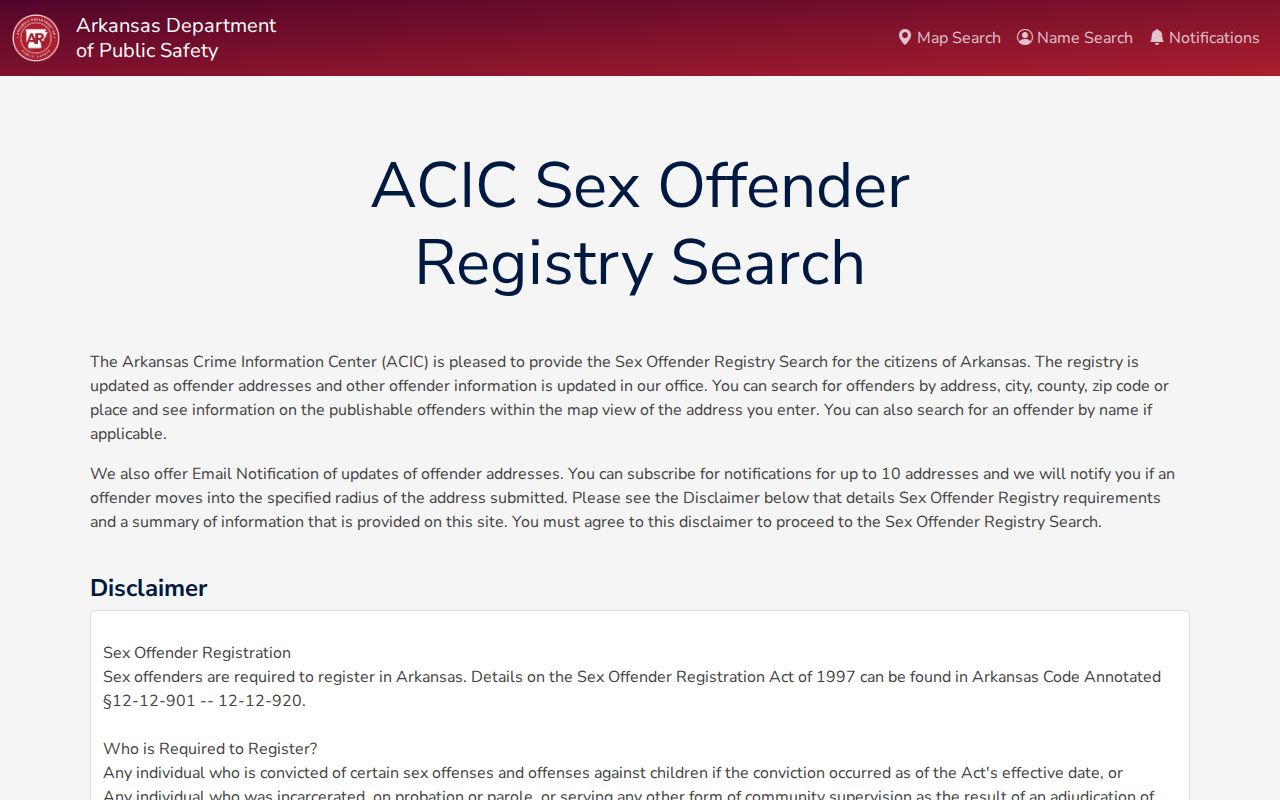Cleburne County sex offender lookup Arkansas registry search